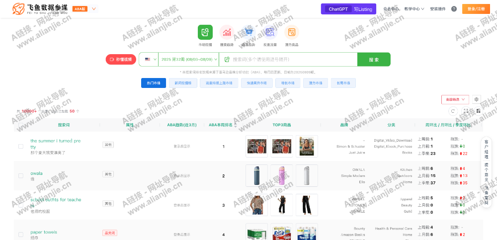 飞鱼数据参谋PC端网站首页截图