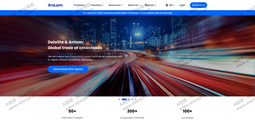 AntomPC端网站首页截图